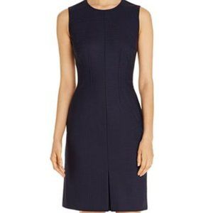 BOSS Hugo Boss Blue Dasuria Shadowcheck Sleeveless Dress Size 0